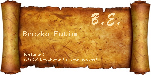 Brczko Eutim névjegykártya